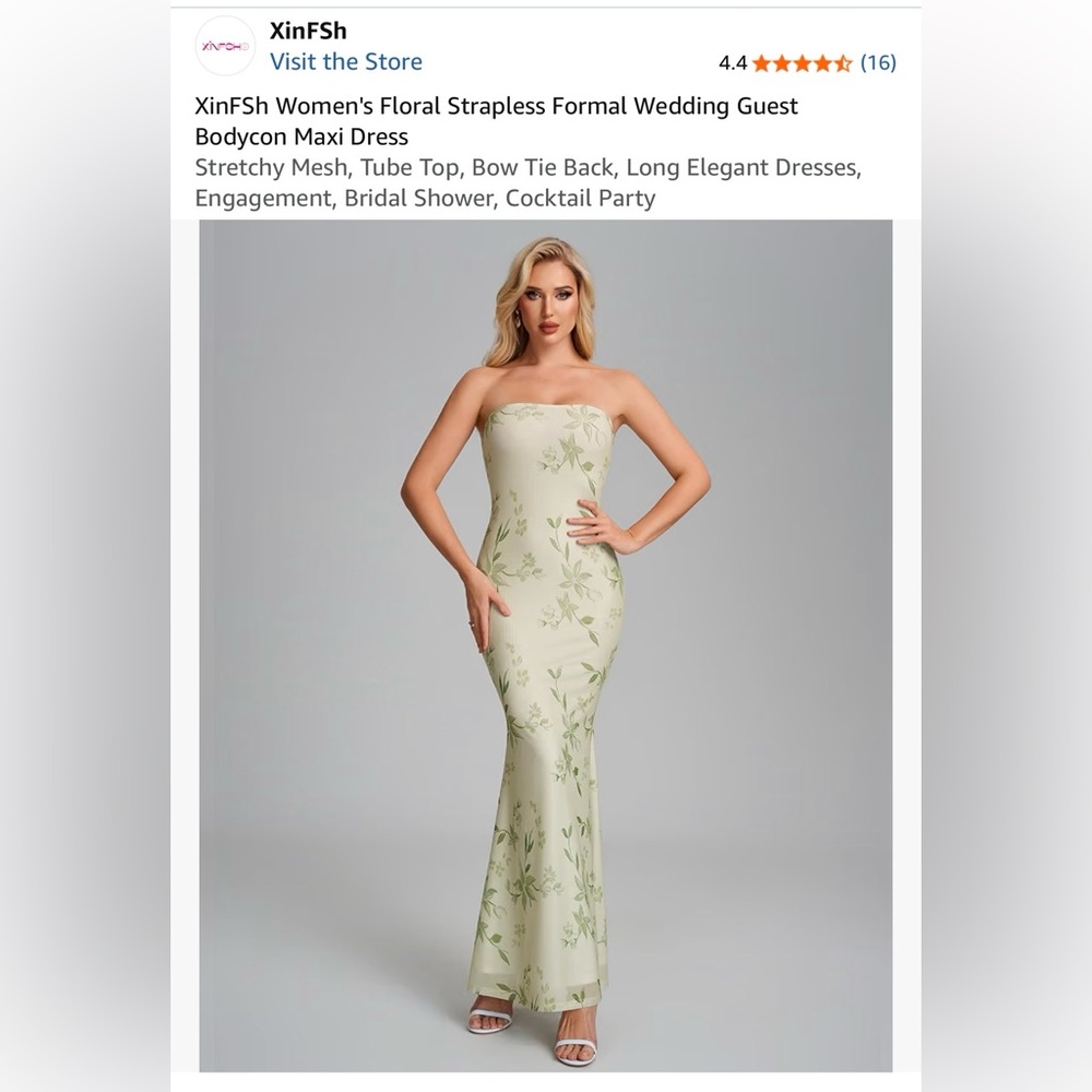 Strapless Dress - Green